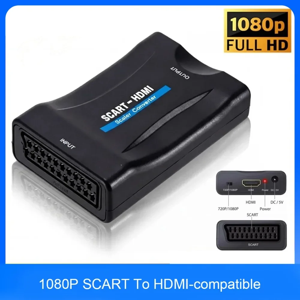 Scart To Hdmi - อะแดปเตอร์แปลงสัญญาณ SCART เป็น HDMI รองรับความละเอียด 1080P
