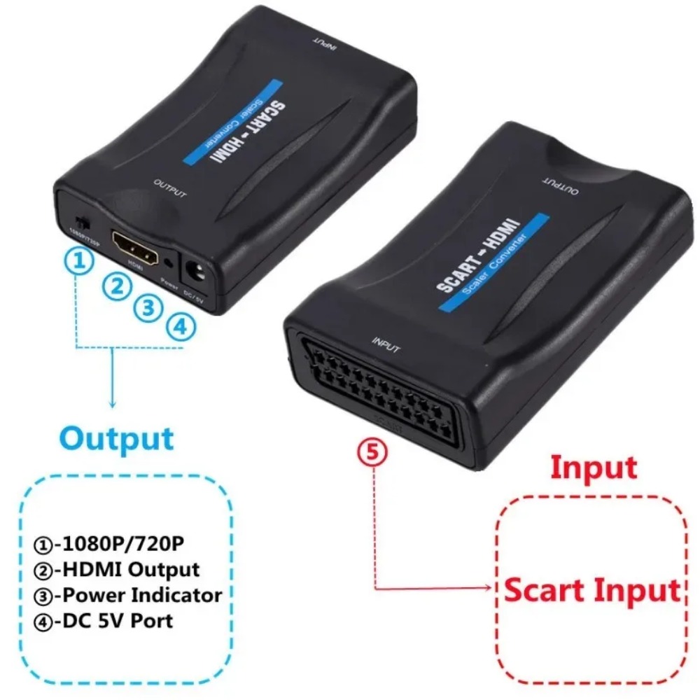 BGGQGG 1080P SCART TO HDMI Vid - Scart To Hdmi บทวิจารณ์และราคา